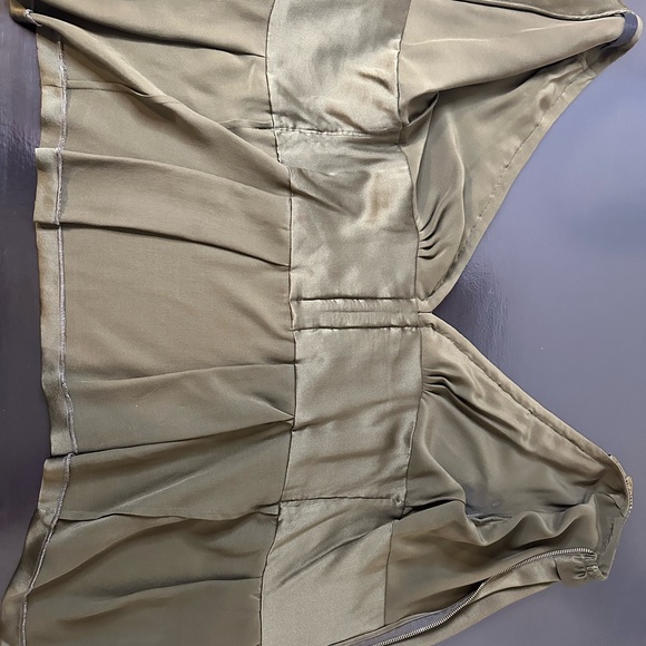 Y2K Burberry Prorsum Olive Green Ruched Blouse - Picture 7 of 16